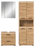 Badm�bel Set 3-teilig Cover in Artisan Eiche 135 x 185 cm, mit 4-t�rigem Hochschrank