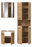 Badm�bel Set 3-teilig Cover in Artisan Eiche 135 x 185 cm, mit 4-t�rigem Hochschrank