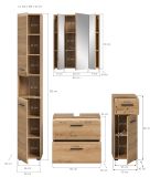 Badm�bel Set 4-teilig Cover in Artisan Eiche Badkombination 150 x 185 cm