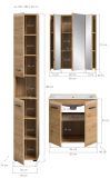 Badm�bel Set 3-teilig Cover in Artisan Eiche Badkombination 105 x 185 cm