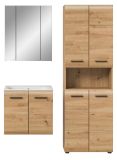 Badm�bel Set 3-teilig Cover in Artisan Eiche Badkombination 135 x 185 cm