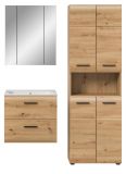 Badm�bel Set 3-teilig Cover in Artisan Eiche Badkombination 135 x 185 cm