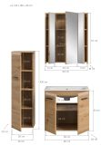Badm�bel Set 3-teilig Cover in Artisan Eiche inklusive Keramik Waschbecken, 105 x 185 cm
