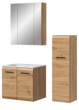 Badm�bel Set 3-teilig Cover in Artisan Eiche inklusive Keramik Waschbecken, 105 x 185 cm
