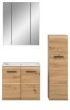 Badm�bel Set 3-teilig Cover in Artisan Eiche inklusive Keramik Waschbecken, 105 x 185 cm