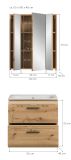 Badm�bel Set 2-teilig Cover in Artisan Eiche Badkombination 60 x 185 cm