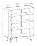 Highboard Elverum in Eiche natur Schrank skandinavisch 108 x 130 cm, mit Push-to-Open