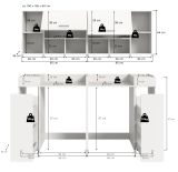 Waschmaschinenschrank Flexy in wei� Set 6-teilig 190 x 195 cm