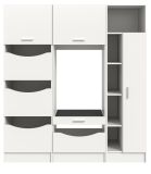 Waschmaschinenschrank Flexy in wei� Set 3-teilig 176 x 196 cm