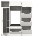 Waschmaschinenschrank Flexy in wei� Set 3-teilig 176 x 196 cm