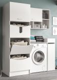 Waschmaschinenschrank Flexy in wei� Set 4-teilig 155 x 196 cm