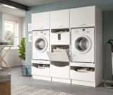 Waschmaschinenschrank Flexy in wei� Set 3-teilig 192 x 196 cm