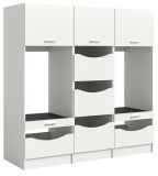 Waschmaschinenschrank Flexy in wei� Set 3-teilig 192 x 196 cm