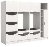 Waschmaschinenschrank Flexy in wei� Set 4-teilig 242 x 196 cm