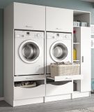 Waschmaschinenschrank Flexy in wei� Set 3-teilig 182 x 195 cm