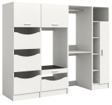 Waschmaschinenschrank Flexy in wei� Set 4-teilig 242 x 196 cm