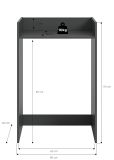 Waschmaschinenumbau Flexy in grau �berbauschrank f�r Waschmaschine und Trockner