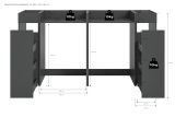 Waschmaschinenumbau Set Flexy in grau 4-teilig 2 x �berbauschrank und 2 x Anstellregal