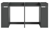 Waschmaschinenumbau Set Flexy in grau 4-teilig 2 x �berbauschrank und 2 x Anstellregal