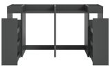 Waschmaschinenumbau Set Flexy in grau 4-teilig 2 x �berbauschrank und 2 x Anstellregal