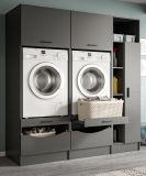 Waschmaschinenschrank Flexy in grau Set 3-teilig 182 x 195 cm