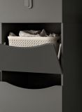 Waschmaschinenschrank Flexy in grau Set 2-teilig 126 x 196 cm