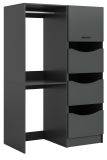 Waschmaschinenschrank Flexy in grau Set 2-teilig 126 x 196 cm