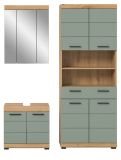 Badm�bel Set 3-teilig Shawn in Salbei und Artisan Eiche Badkombination 149 x 191 cm