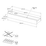 Parisot Kinder- und Jugendzimmer Shelter in wei� und Eiche Set 2-teilig mit Hochbett und Kleiderschrank