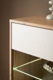 Vitrine Kiruma in Kaschmir und Artisan Eiche Highboard 75 x 144 cm, Soft-Close