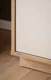Buffet Kiruma in Kaschmir und Artisan Eiche, Buffetschrank 202 x 199 cm, Soft-Close
