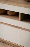 TV-Lowboard Kiruma in Kaschmir und Artisan Eiche TV Unterteil 162 x 60 cm