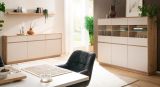 Wandboard Kiruma in Kaschmir und Artisan Eiche Wandregal 189 cm