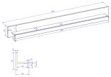 Wandboard Kiruma in Kaschmir und Artisan Eiche Wandregal 189 cm