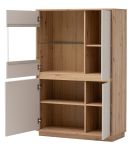 Wohnwand Kiruma in Kaschmir und Artisan Eiche Wohnkombination 4-teilig 342 cm, Soft-Close