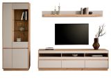 Wohnwand Kiruma in Kaschmir und Artisan Eiche Wohnkombination 3-teilig 292 cm, Soft-Close