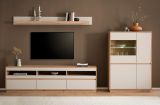 Wohnwand Kiruma in Kaschmir und Artisan Eiche Wohnkombination 3-teilig 292 cm, Soft-Close