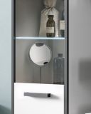 Badm�bel Set 3-teilig Telly in wei� Hochglanz und grau Badkombination 115 x 188 cm