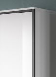 Badm�bel Set 3-teilig Telly in wei� Hochglanz und grau Badkombination 115 x 188 cm