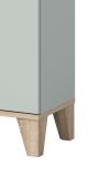 Badm�bel Set 2-teilig Luna in gr�n und Eiche Badkombination skandinavisch 60 x 190 cm
