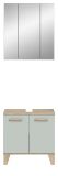 Badm�bel Set 2-teilig Luna in gr�n und Eiche Badkombination skandinavisch 60 x 190 cm
