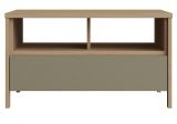 Couchtisch Finnes in Salbei und Eiche Beistelltisch skandinavisch 80 x 60 cm, Soft-Close