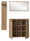 Garderobe Set 3-teilig Loreno in Evoke Eiche 152 x 192 cm