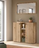 Garderobe Set 2-teilig Loreno in Evoke Eiche 106 x 192 cm
