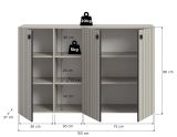 Flurkommode Loreno in Kaschmir Schuhschrank 150 x 96 cm