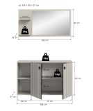 Garderobe Set 2-teilig Loreno in Kaschmir 106 x 192 cm