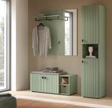 Flurschrank Loreno in gr�n, Schuhschrank 40 x 192 cm