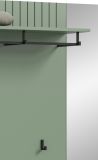Garderobenpaneel Loreno in gr�n Wandgarderobe mit Spiegel 106 x 106 cm