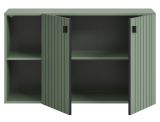 Flurkommode Loreno in Gr�n mit Rillen, Schuhschrank h�ngend 106 x 63 cm