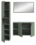 Garderobe Set 3-teilig Loreno in gr�n 161 x 192 cm